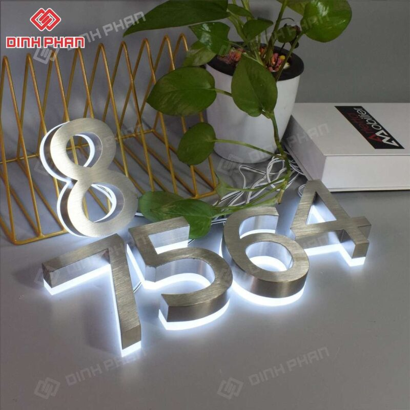 Chữ inox trắng mờ