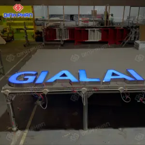 Chữ inox trắng mờ