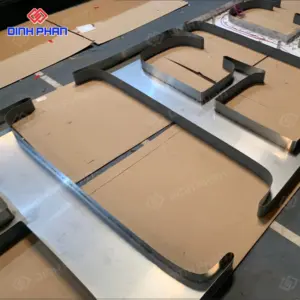 Chữ inox trắng mờ