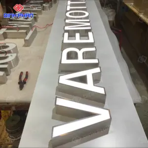 Chữ inox trắng mờ