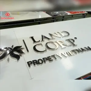 Chữ inox trắng xước