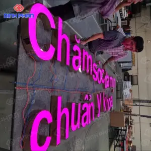 Chữ inox trắng xước