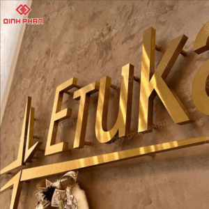 Chữ inox vàng