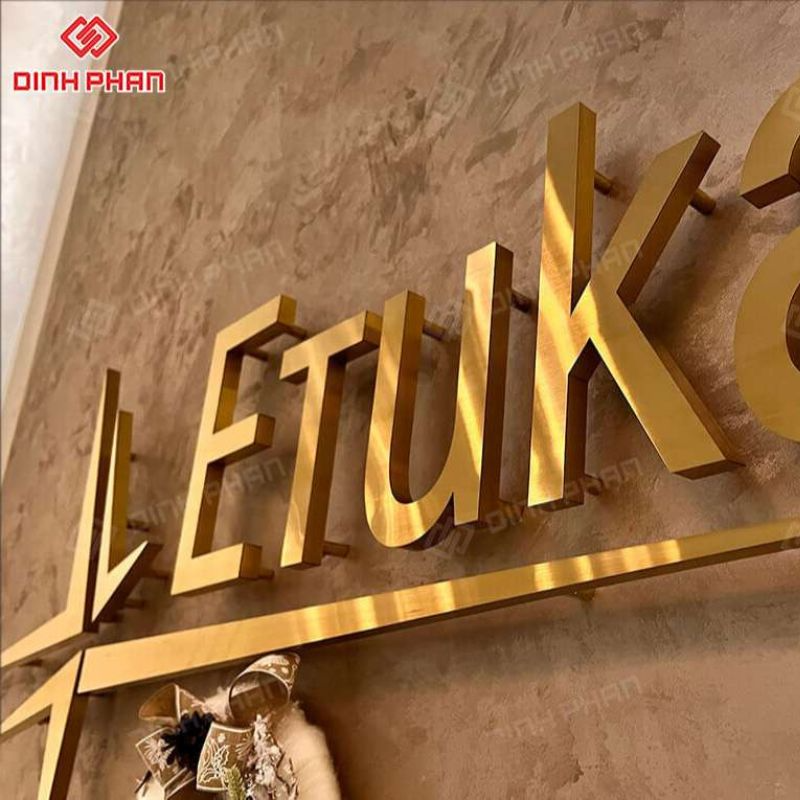 Chữ inox vàng