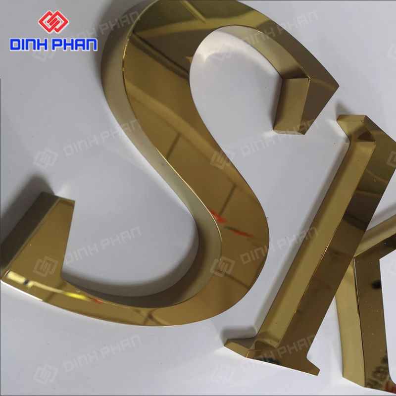 Chữ inox vàng