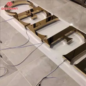 Chữ inox vàng gương
