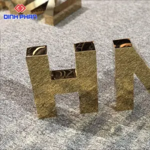 Chữ inox vàng gương