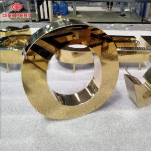 Chữ inox vàng gương