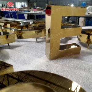 Chữ inox vàng gương