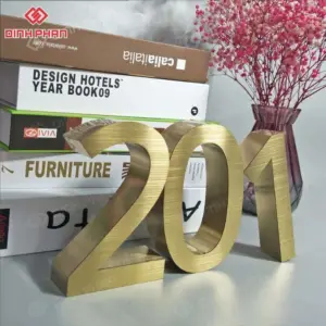 Chữ inox vàng xước