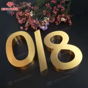 Báo giá dịch vụ gia công chữ inox vàng xước mới nhất