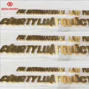 Chữ inox vàng xước