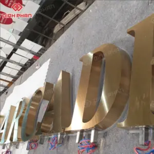 Chữ inox vàng xước