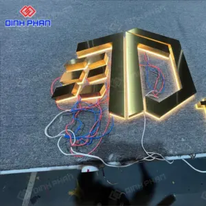 Chữ inox vàng xước