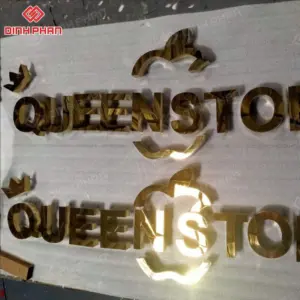 Chữ inox vàng xước