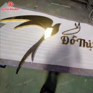 Chữ inox vàng xước