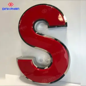 Chữ mica hông inox