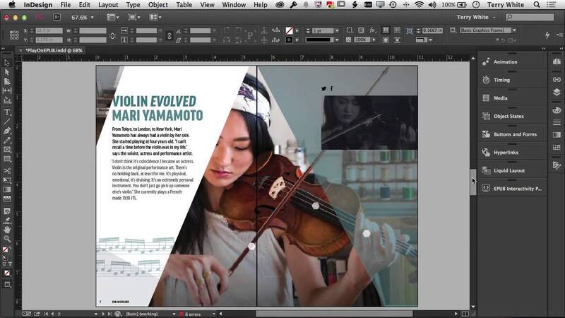 Giao diện của Adobe InDesign CC 2017