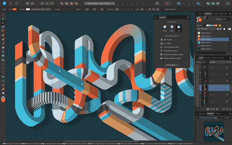 Giao diện của Affinity Designer 2019 