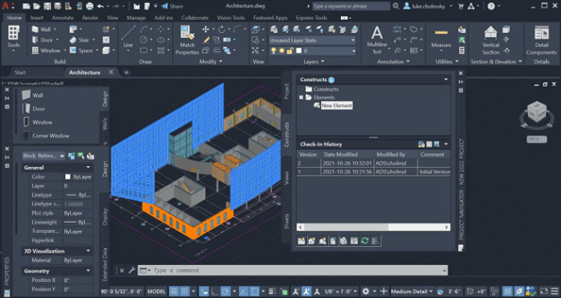 Giao diện của Autocad 2024 