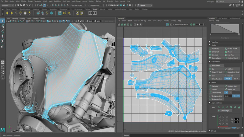 Giao diện Autodesk Maya 2018