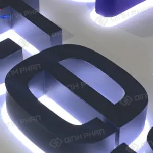 Chữ inox chân mica cháo