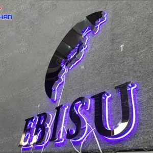 Chữ inox chân mica cháo