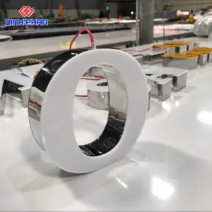 Chữ inox dán mica