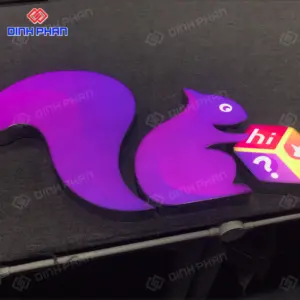 Chữ inox dán mica