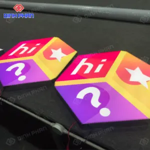 Chữ inox dán mica