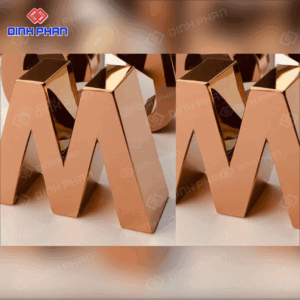 Chữ inox hồng