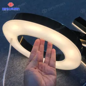 Chữ inox không viền