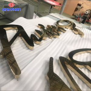 Chữ inox không viền