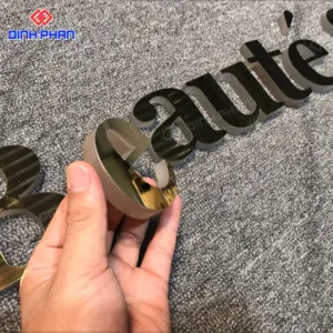 Chữ inox không viền