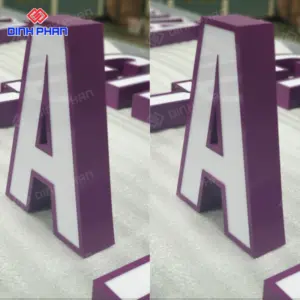 Chữ inox lọng viền