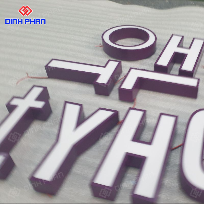 Chữ inox lọng viền