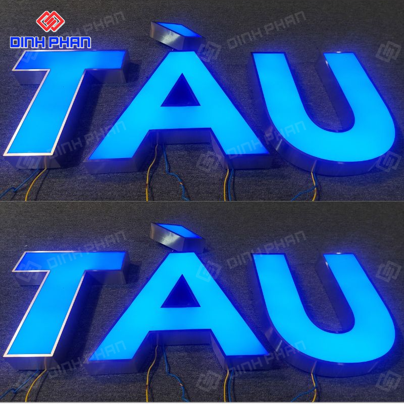 Chữ inox lọng viền