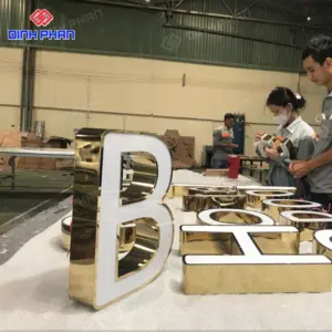 Chữ inox lọng viền