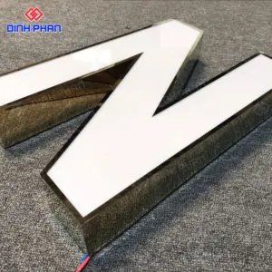 Chữ inox mặt mica hút nổi