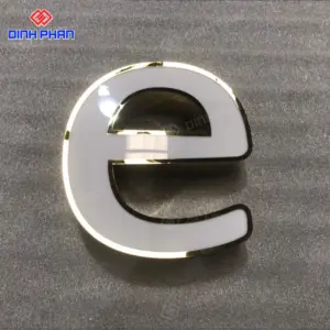 Chữ inox mặt mica hút nổi