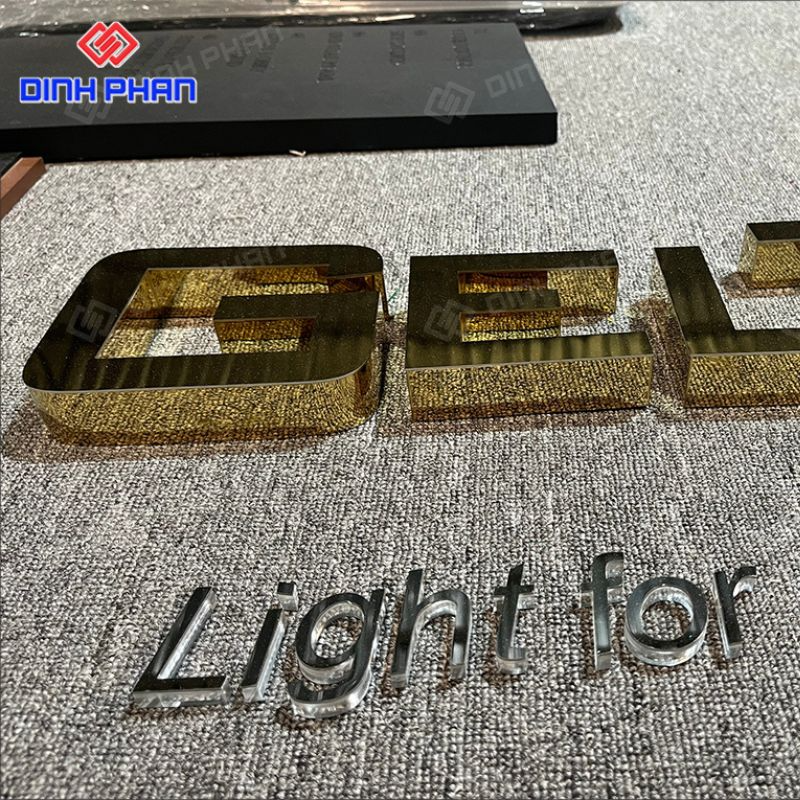 Chữ inox vàng đồng