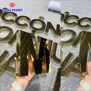 Chữ inox vàng đồng