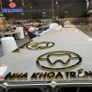 Chữ inox vàng đồng