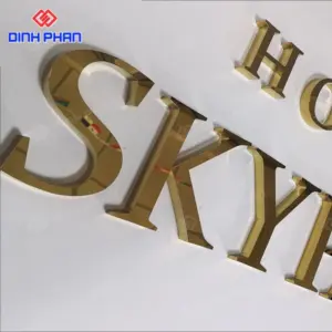 Chữ inox vàng đồng
