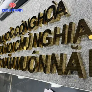 Chữ inox vàng đồng