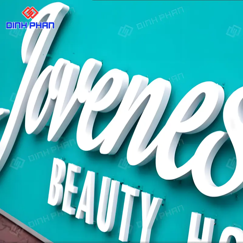 Chữ mica chân Fomex