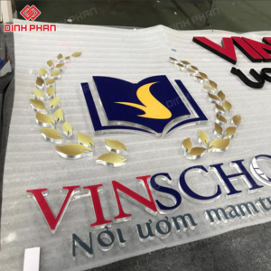 Chữ mica không viền