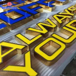 Chữ mica viền inox