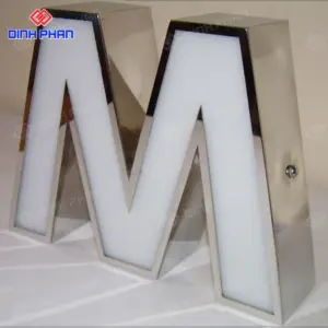 Chữ mica viền inox