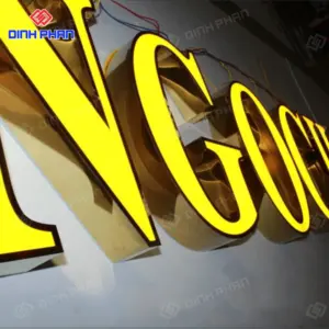 Chữ mica viền inox